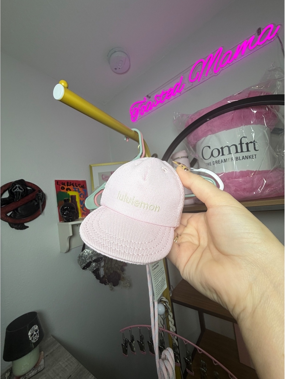 Lululemon Pink Ball Cap Nano Lanyard Bag NWT
